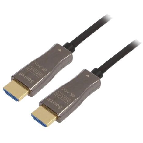 Cable HDCP 1.4.HDCP 2.2.HDMI 2.0.optique UHD 4K 15m - Noir
