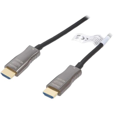 Cable HDCP 1.4.HDCP 2.2.HDMI 2.0.optique UHD 4K 30m - Noir