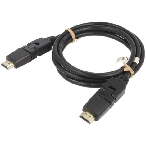 Cable HDCP 2.2 HDMI 2.0 male mobile 360o des deux cotes - 3m