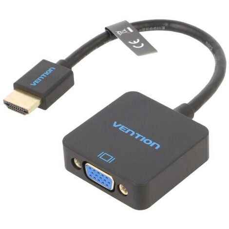 Cable HDMI 1.4 D-Sub 15pin HD prise male HDMI femelle 0.15m - Noir
