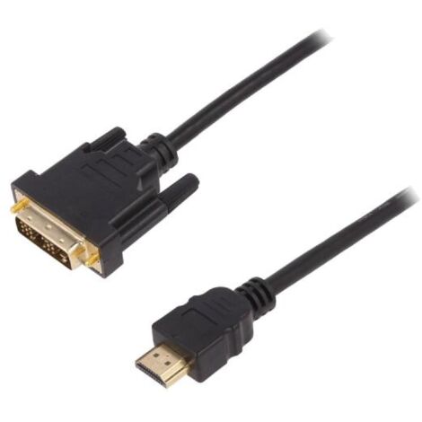Cable HDMI 1.4 DVI-D -18+1- prise male HDMI prise male 5m - Noir