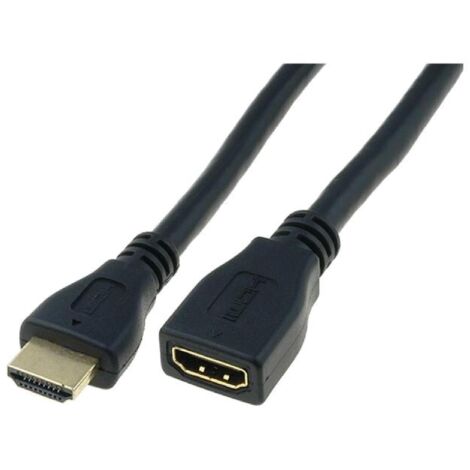 Cable HDMI 1.4 femelle HDMI prise male 5m - Noir