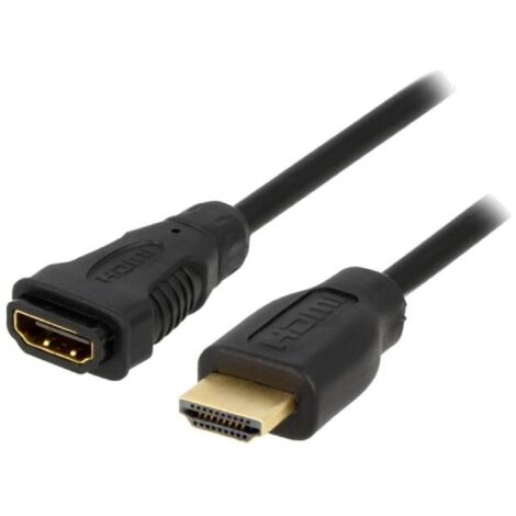 Cable HDMI 1.4 femelle HDMI prise male 5m - Noir
