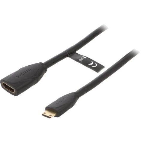 Cable HDMI 1.4 Femelle vers mini HDMI male 1m