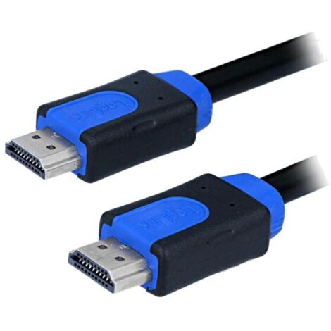 Cable HDMI 1.4 male des deux cotes 2m - Noir-Bleu