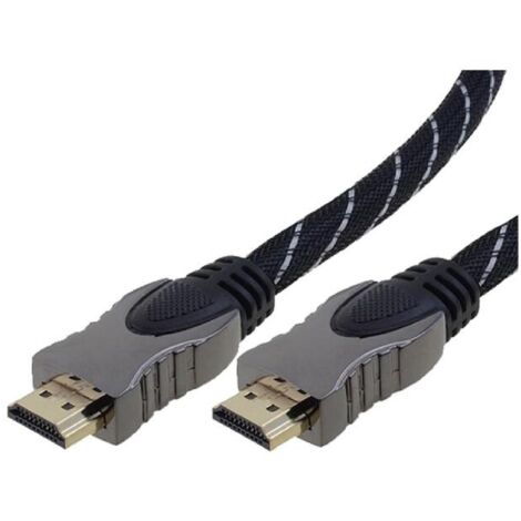 Cable HDMI 1.4 male des deux cotes 3m gris-noir