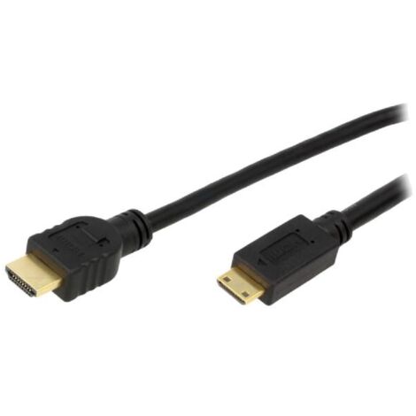 Cable HDMI 1.4 male mini HDMI prise male 1m - Noir