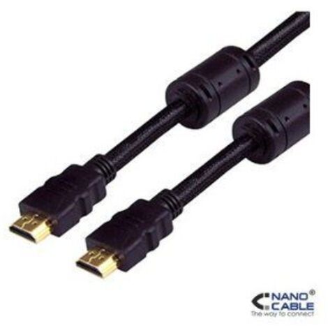 Cable HDMI 1.4 Nanocable 10.15.1802/ HDMI Macho - HDMI Macho/ 1.8m/ Negro