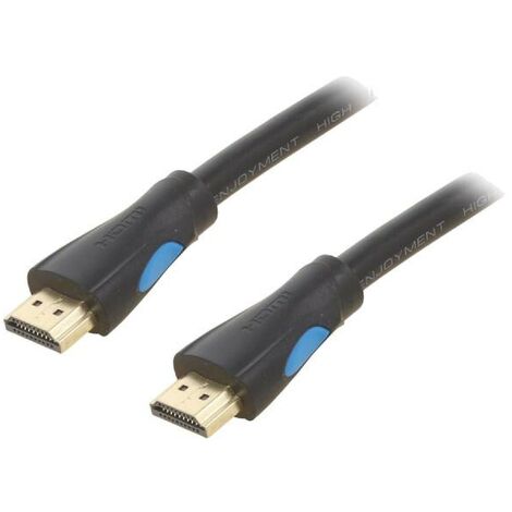 Cable HDMI 1.4 prise male des deux cotes 8m - Noir