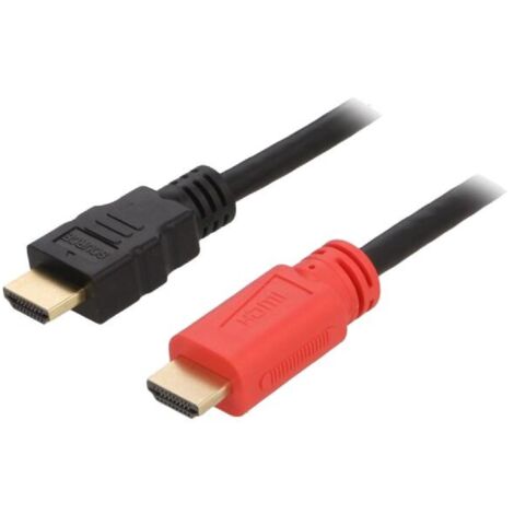 Cable HDMI 1.4 prise male des deux cotes avec amplificateur 20m - Noir