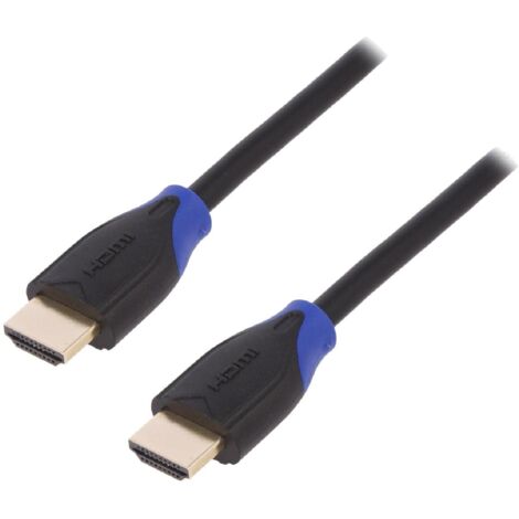 Cable HDMI 2.0 male des deux cotes 4K 3D UHD 1m - Noir