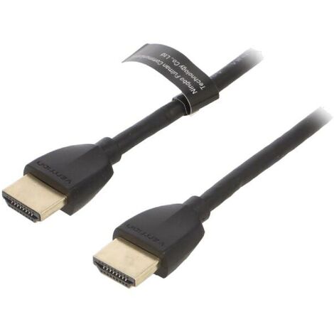 Cable HDMI 2.0 prise male des deux cotes UHD 4K 3D 1.5m - Noir