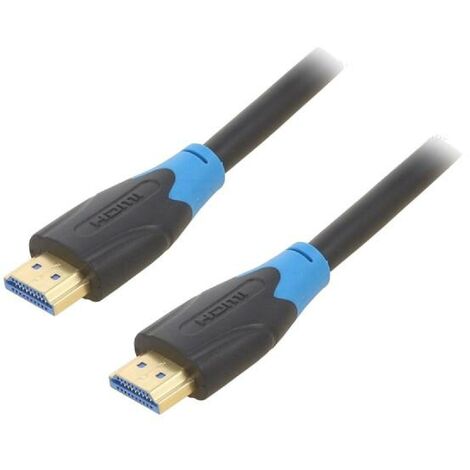 Cable HDMI 2.0 prise male des deux cotes UHD 4K 3D 5m - Noir