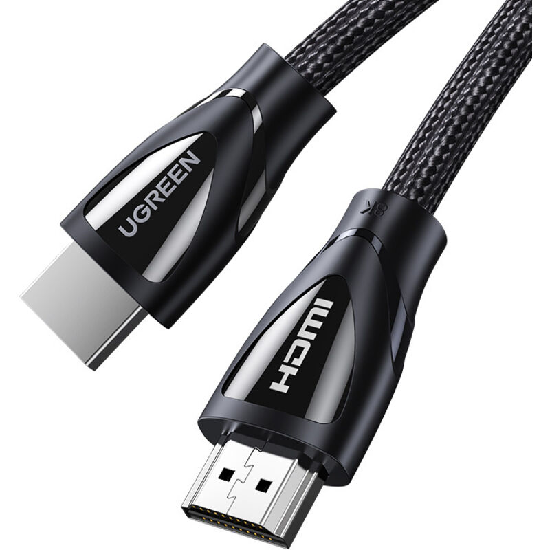 Câble hdmi 2.1 8K 60Hz 1,5m coton tressé noir