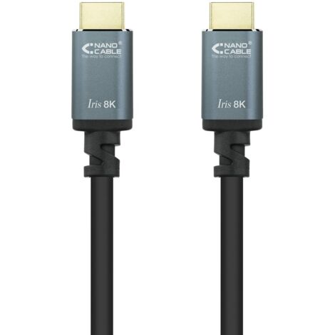 Cable HDMI 2.1 8K Nanocable 10.15.8001/ HDMI Macho - HDMI Macho/ 1m/ Negro