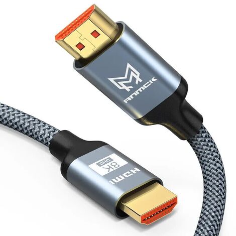 Cable HDMI 2.1 de 8K nylon 1 M Negro
