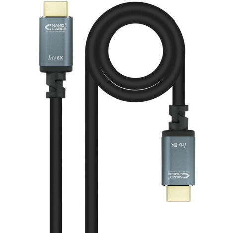 CABLE HDMI 2.1 IRIS 8K A/M-A/M NEGRO 5 M NANOCABLE 10.15.8005