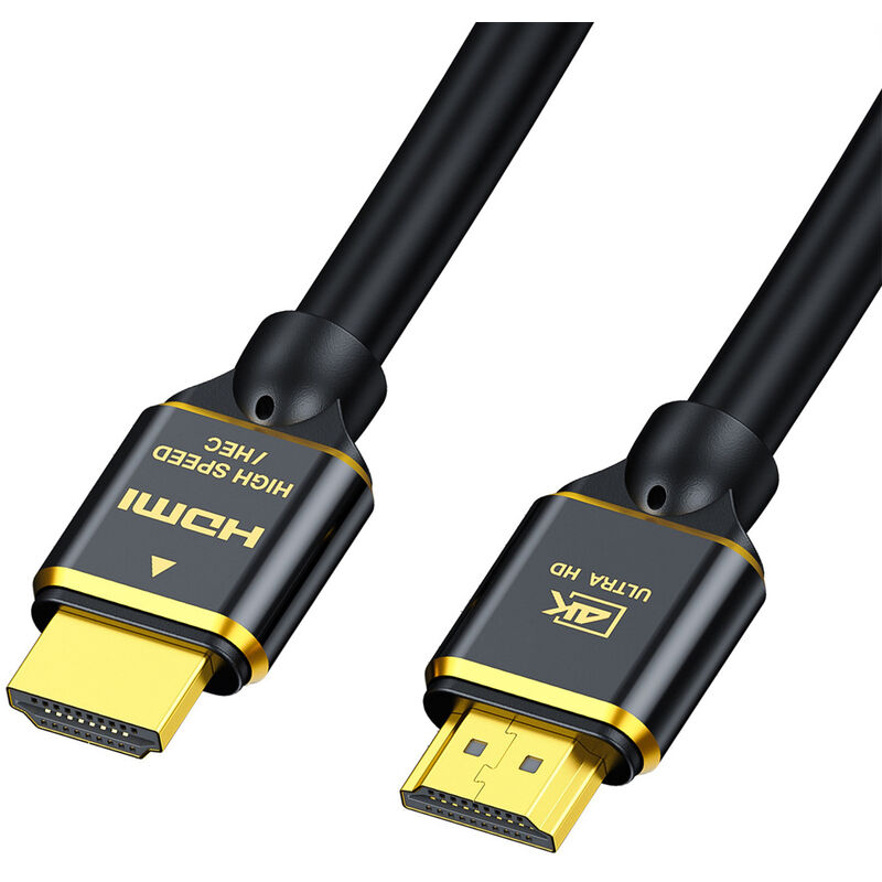 Câble HDMI 4K 1,5m, Câble HDMI Haute Vitesse 18 Gbps Snowkids, 4K, 3D, 2160P, 1080P, Ethernet - Cordon HDMI tressé 28AWG - Compatible avec Le Retour