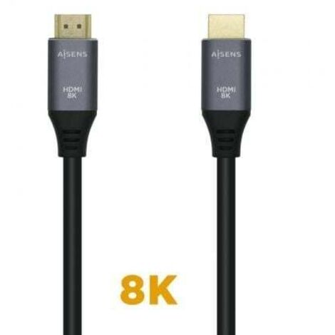 Câble hdmi aisens a150-0427/ hdmi mâle - hdmi mâle/ 1,5m/ gris noir