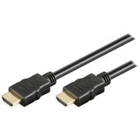 Cable Hdmi ethernet  contactos dorados 0.50 M Negro