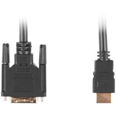 CABLE HDMI LANBERG MACHO/DVI-D 18+1 MACHO SINGLE LINK 0.5M NEGRO