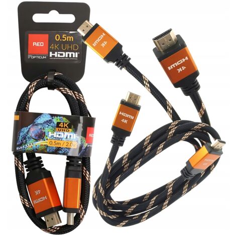 Cable HDMI Opticum RED / Cable HDMI 0,5 m 4K UHD