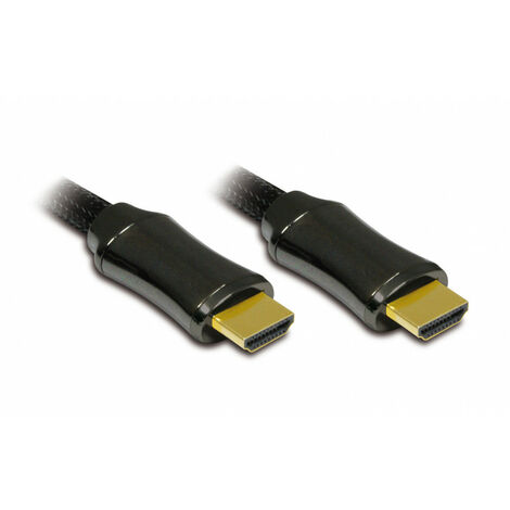 Câble HDMI Plat 4K Ultra HD High Speed noir audio/vidéo mâle/mâle 1,50  mètre Gold - SEDEA - 914542