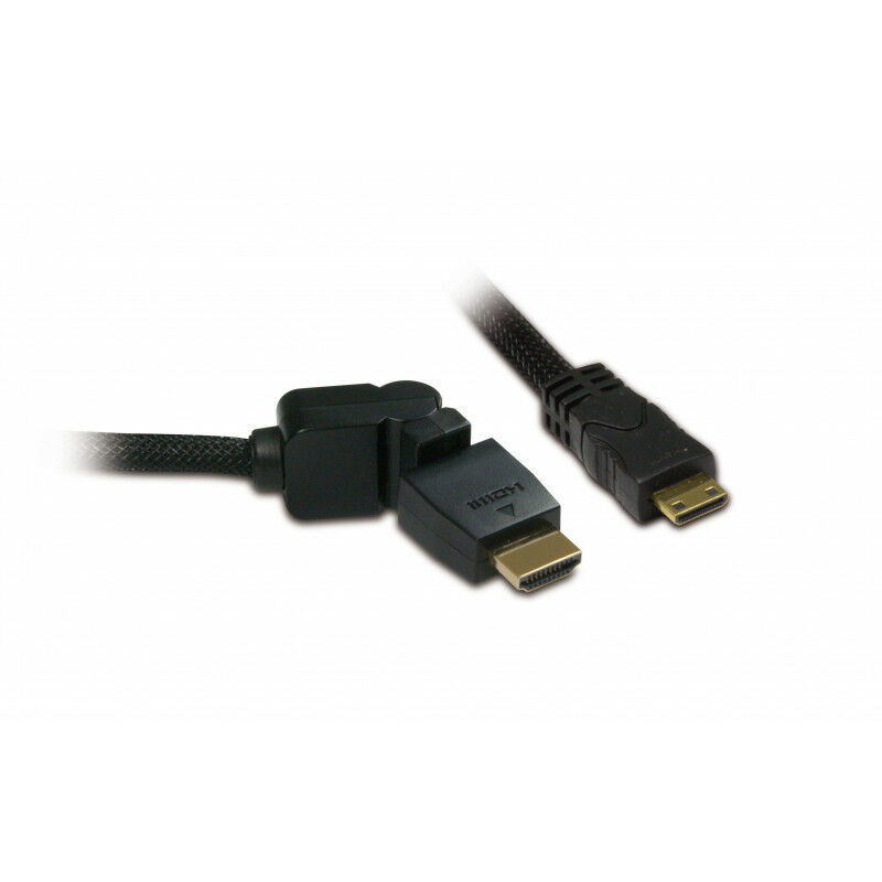 Câble hdmi premium High Speed + Ethernet Mini hdmi/hmdi - rotatif 1,5 m - Noir