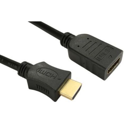 Câble HDMI RS PRO 1m HDMI Mâle HDMI Femelle ( Prix pour Boîte de 5 )