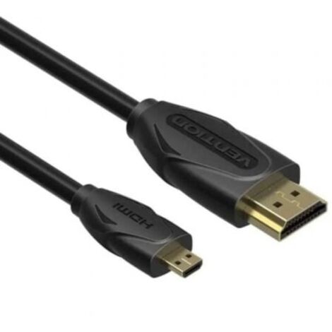 Cable HDMI Vention VAA-D03-B150/ HDMI Macho - Micro HDMI Macho/ 1.5m/ Negro