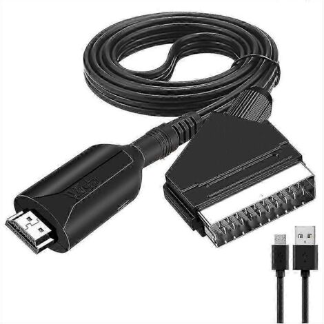 Câble HDMI vers péritel, longueur 1 mètre pour connexion directe (version Conversi Fk)
