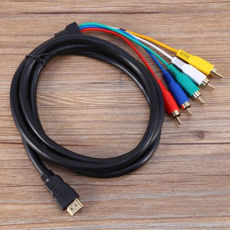 Câble HDMI vers RCA Audio Vidéo 5M, Adaptateur pour TV HD 1080P
