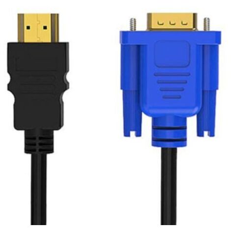 Câble HDMI vers VGA 1,8 m, résolution Full HD 1080p, compatible PC, ordinateur portable, lecteur DVD et disque dur.