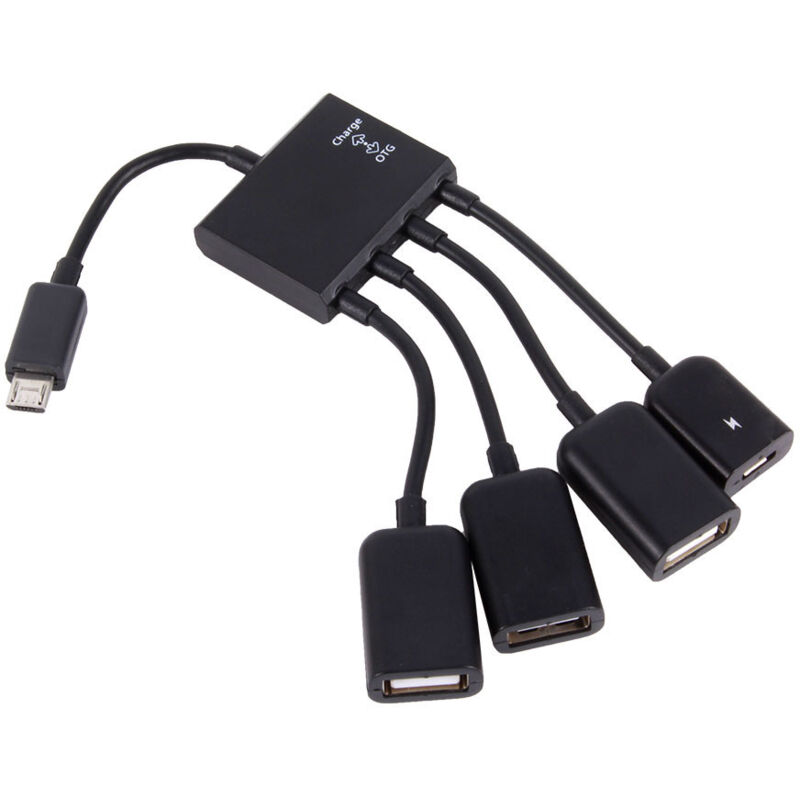 Câble Hub OTG Micro USB 4 Ports pour Tablette et Smartphone Android
