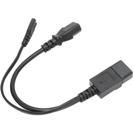 Câble IEC320 C14 mâle vers C13/C7 femelle étanche pour projecteurs, 32cm, 100-250V