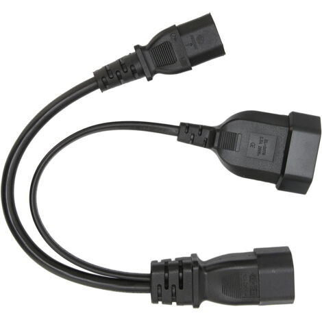 Câble IEC320 C14 vers C13 avec prise européenne, 10A 250V, longueur 12.6 pouces, pour équipements professionnels
