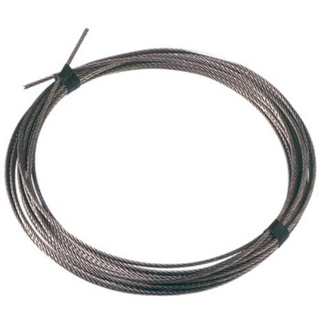 Câble inox 4mm 13M serti 1 coté + 1 tendeur droit