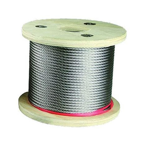 Ulisem Cable Inox 3mm,50M/3mm Corde en Acier Inoxydable,Cable en