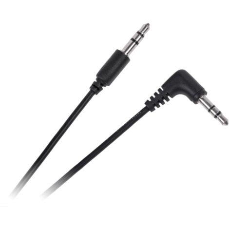 Câble jack 3,5 mm - Câble jack 3,5 mm coudé-droit de 0,5 m, norme Cabletech