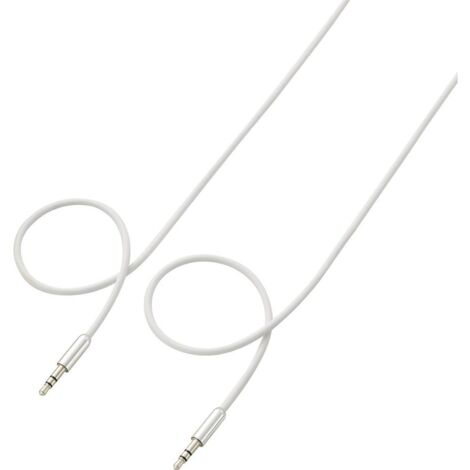 Câble jack 3,5 mm Speaka Professional SuperSoft, blanc, 0,5 m SpeaKa Professional SP-7870080 [1x Jack mâle 3.5 mm - 1x Jack mâle 3.5 mm] 0.50 m bla R843571