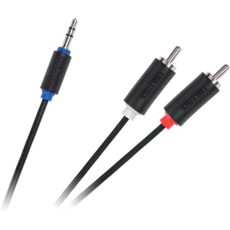 Câble jack 3,5 mm vers 2 RCA de 5 m, norme CableTech