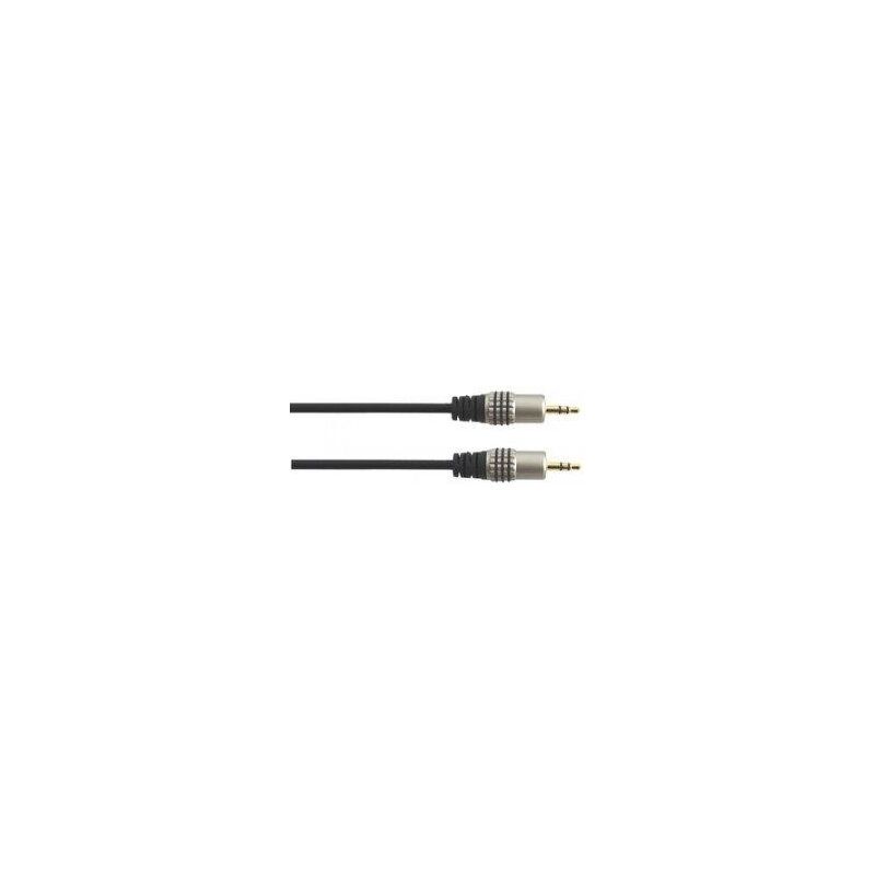 

Cable JACK 3,5MM Stereo Macho-Macho Conectores Baño ORO 2m