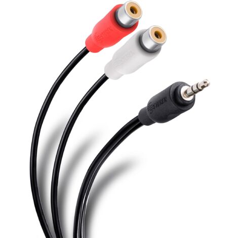 Cable JACK 3,5 Stereo Macho A 2 RCA Hembra 0,2 M