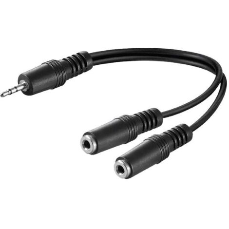 Cable Jack 3.5mm 3pin femelle x2 vers Jack 3.5mm 3pin Male