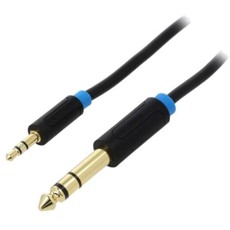 Cable Jack 3.5mm 3pin Male vers Jack 6.3mm Male 3m