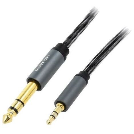 Cable Jack 3.5mm 3pin Male vers Jack 6.3mm Male 5m