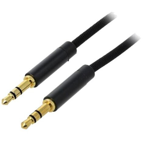 Cable Jack 3.5mm 3pin Male vers Male 0.5m noir