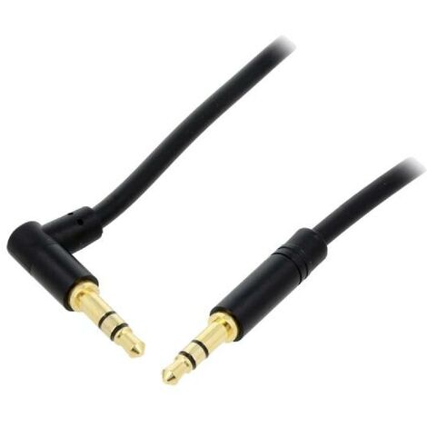 Cable Jack 3.5mm 3pin Male vers Male angulaire 0.5m