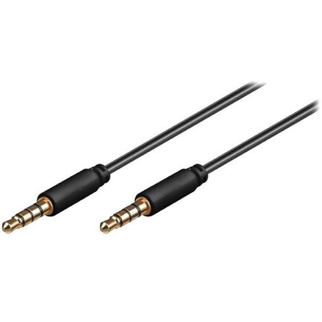 Cable Jack 3.5mm 4pin Male Male 2m Or