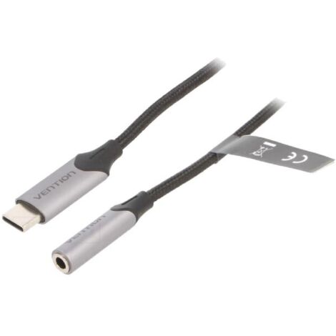 Cable Jack 3.5mm femelle USB C male 1m - Noir